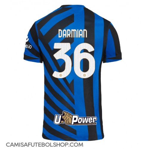 Camisa de time de futebol Inter Milan Matteo Darmian #36 Replicas 1º Equipamento 2024-25 Manga Curta